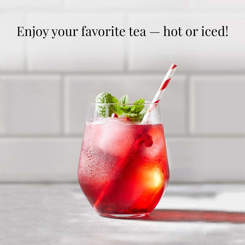 The Republic of Tea SuperFruit Goji Berry Green Tea, Low Caffeine, 50 Count | A gentle cup for everyday sipping. Fresh with notes of bright tartness. Gluten Free and Carb Free.