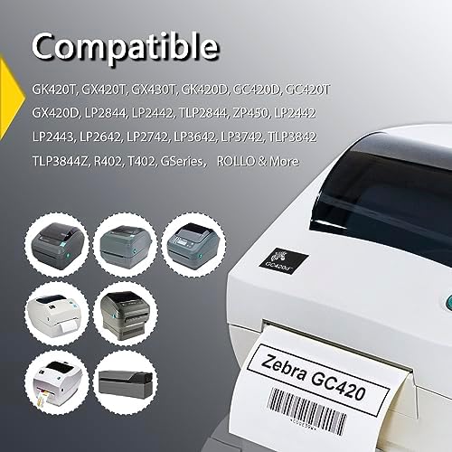 BETCKEY - 4" x 6.5" (102 mm x 165 mm) Large Shipping Labels & Multipurpose Compatible with Zebra & Rollo Label Printer,Premium Adhesive & Perforated [10 Rolls, 2500 Labels]