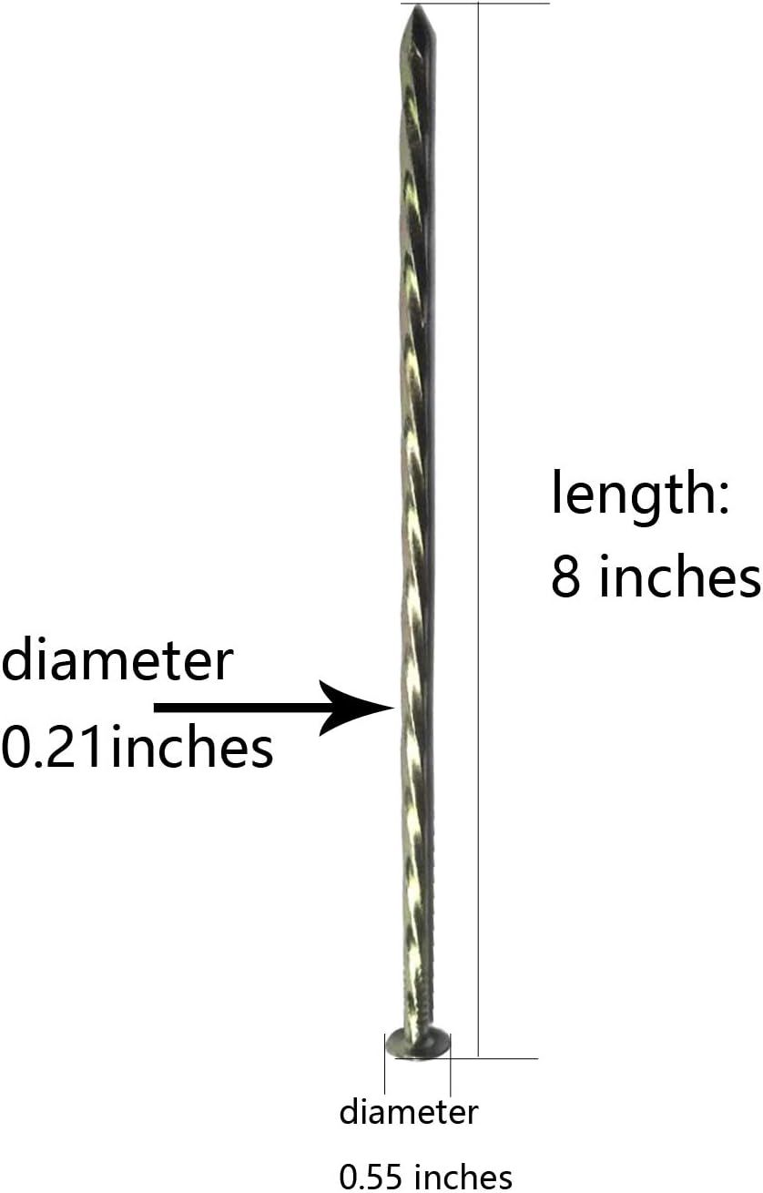 9 Pack 8 Inch Galvanized Tent Spikes,Metal Edging Spikes Landscape