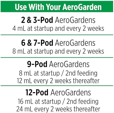 Miracle-Gro AeroGarden Liquid Plant Food 4-3-6, 3 fl. oz. | For Use in AeroGarden Indoor Hydroponic Gardens, Feeds All Types of Plants