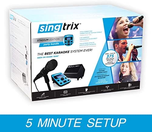 Portable Karaoke Machine On Shark Tank, Kids & Adults, All-In-One Karaoke System, 350+Voice Effects & Autotuning, PA Speaker, Party Bundle