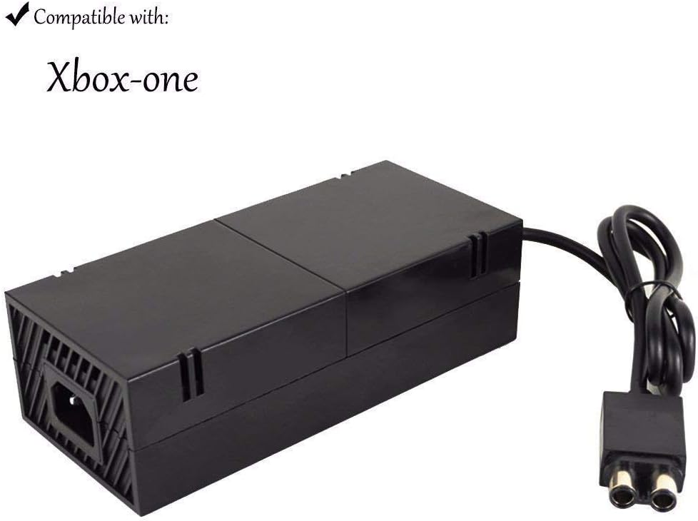 AC Adapter Charger Power Supply Cord Cable for Microsoft Xbox One Console Brick (Renewed)