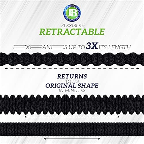 J&B XpandaHose 75ft Expandable Garden Hose, Lightweight, Brass Connectors | Ultra Strong 3750D fabric, 4-layer latex core, expands 3X, kink & leak-resistant, 10-pattern nozzle, storage bag