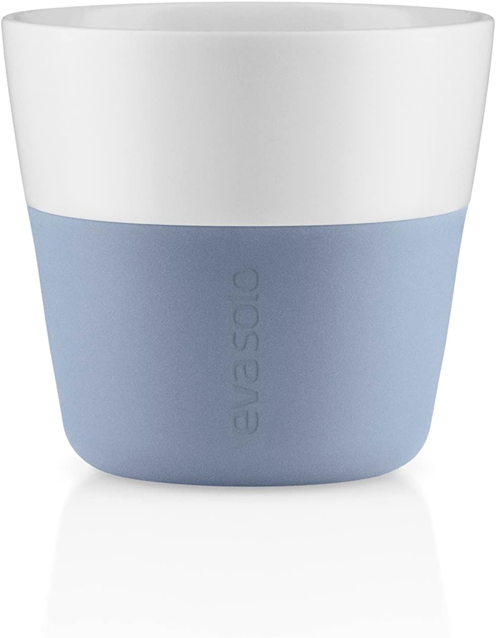 Eva Solo | 2 Lungo Tumbler Mugs | 8 oz Porcelain Coffee Cup Tumblers with Silicone-coated Grip | Danish Design, Functionality & Quality | Black