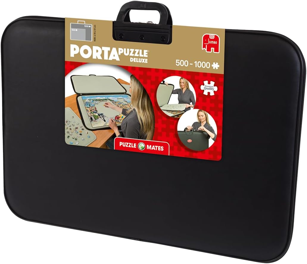 Jumbo, Puzzle Mates, Portapuzzle Deluxe - Standard 1, 000 Piece Jigsaw Storage Board Case, Jigsaw Puzzle Accessories