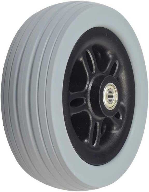 AlveyTech 6"x2" (150x50) Front Anti-Tip/Rear Caster Wheel for Jazzy 614 & 614 HD Power Chairs - Replacement Power Chair Wheels with Solid Flat-Free