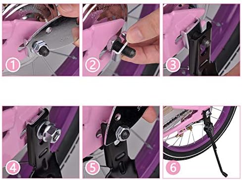 SEISSO Aluminium Alloy Foldable Kickstand for 12-18 Inch Bicycle, Mountain Bike, Road Bike - Black