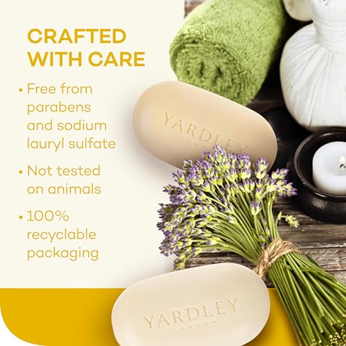 Yardley London Lemon Verbena Naturally Moisturizing Bath Bar, 4.25 ounce