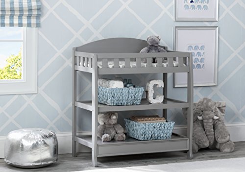 Delta Children Infant Changing Table with Pad, Grey