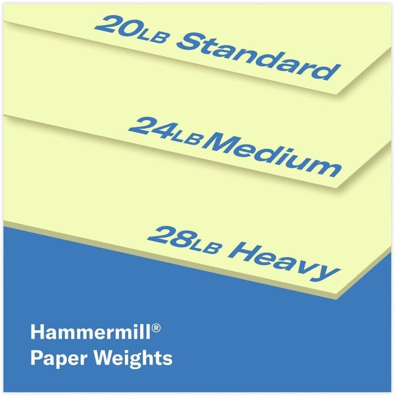 Hammermill Colored Paper, 20 lb Blue Printer Paper, 8.5 x 11 - Made in the USA, Pastel Paper, 103309R - 1 Ream (500 Sheets)