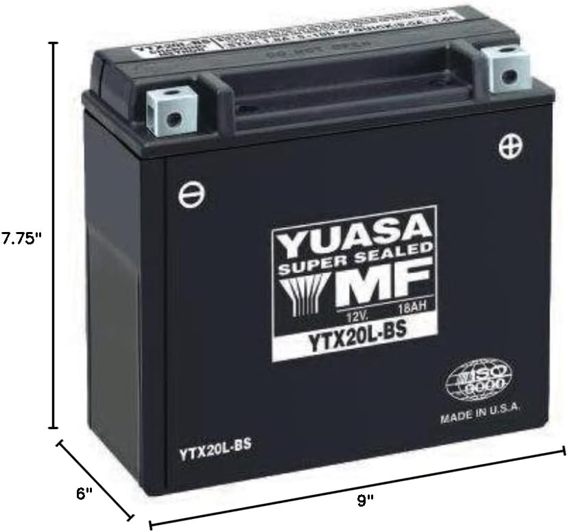 Yuasa YUAM32RBS YTX20-BS Battery, multi-colored