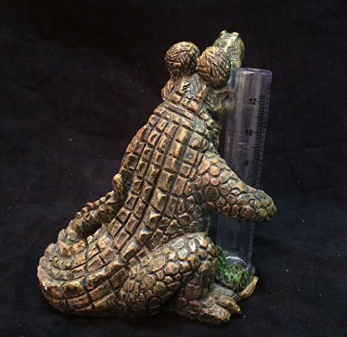 Toad Hollow Gator Rain Gauge Alligator Figurine 8" H