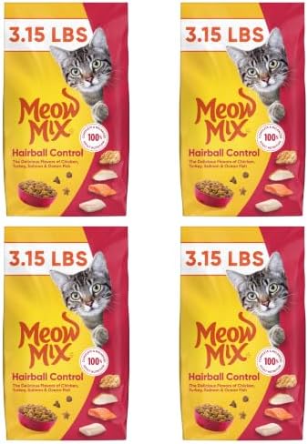 Meow Mix Hairball Control Dry Cat Food, 6.3 Pound Bag