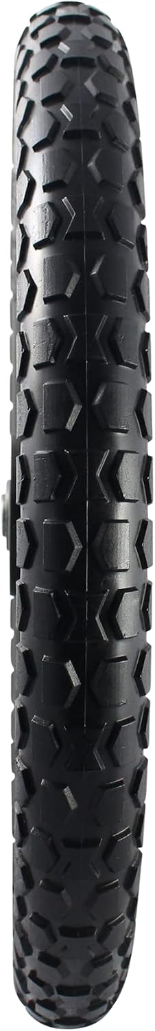 Marathon 92010-2PK Flat-Free 20" Tire and Wheel Assembly, Centered Hub, Ball Bearings, Heavy-Duty Plastic Spoked Wheel, Replacement for Rubbermaid Big Wheel and other Carts, Easy Install, 2 Pack