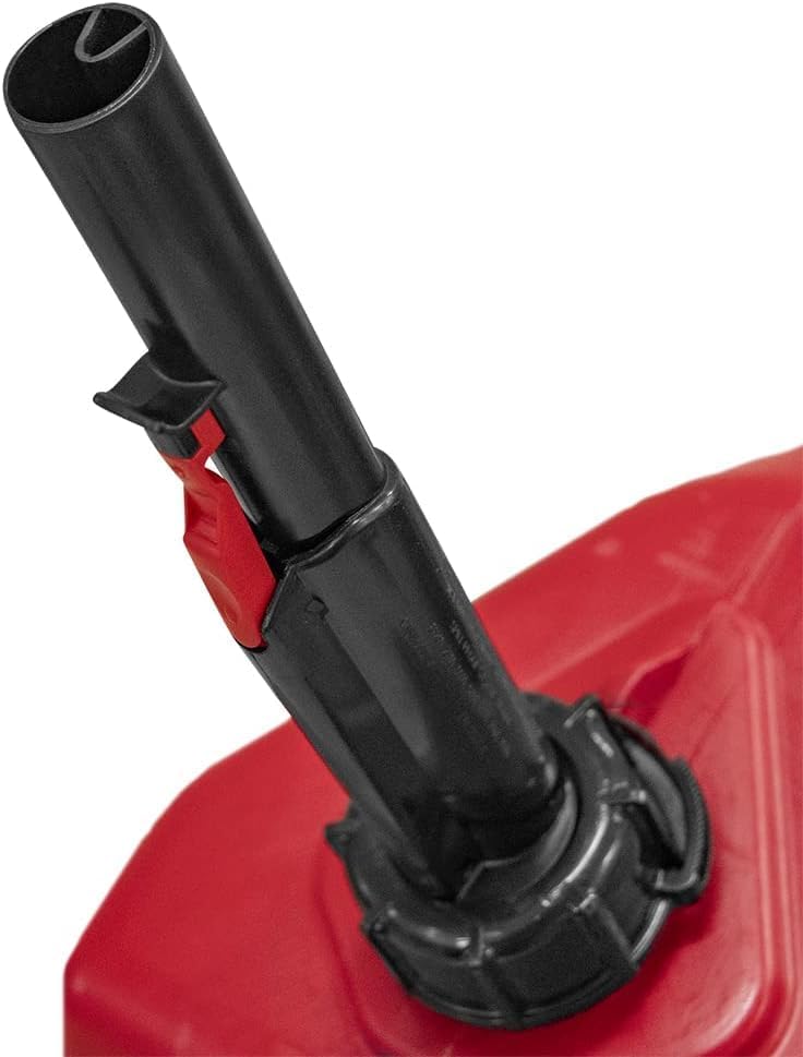 Midwest Can 4240 Quick Flow Spout - Fuel Can Spout Replacement Kit - Auto Shut Off Spill-Resistant Spout with Closing Valve & Cap - 1 Pack