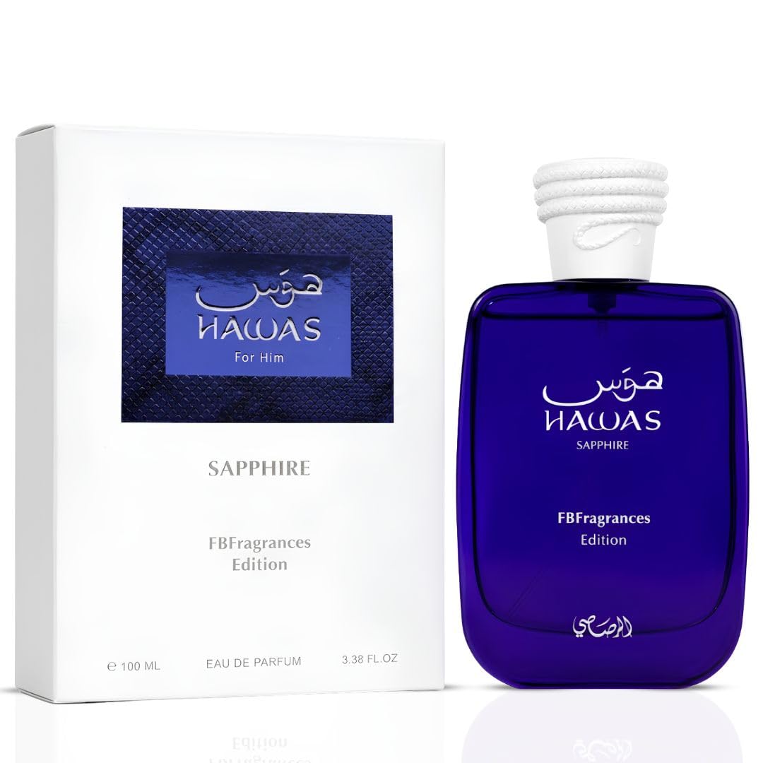 Rasasi Hawas For Men Eau De Parfum Spray 100ML (3.4 Oz) - Long Lasting Arabian Perfume, Premium Perfume Men, Ideal for Special Occasions & Daily Elegance, A Bold and Captivating Fragrance