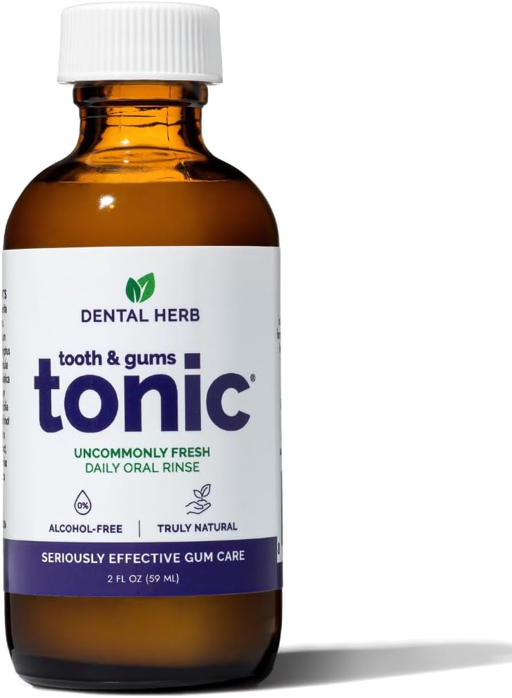 Tooth & Gums Tonic Herbal Mouthwash Oral Rinse 18fl oz, Dental Herb Company