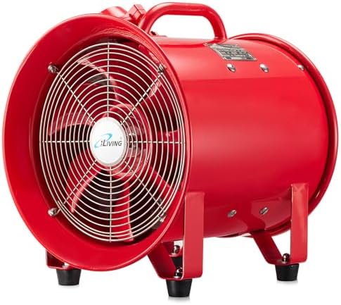 iLiving - ILG8EF12EX Explosion Proof Utility High Velocity Blower, Fume Extractor, Portable Exhaust and Ventilator Fan, Air Ventilation with 2720 CFM