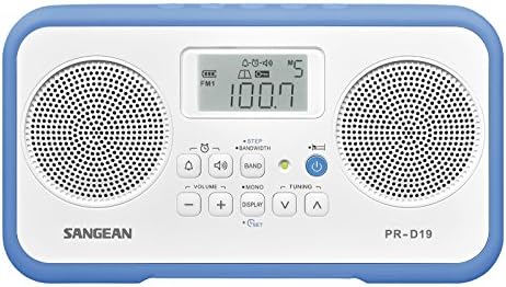 Sangean PR-D19BK FM Stereo/AM Digital Tuning Portable Radio with Protective Bumper (Gray/Black)