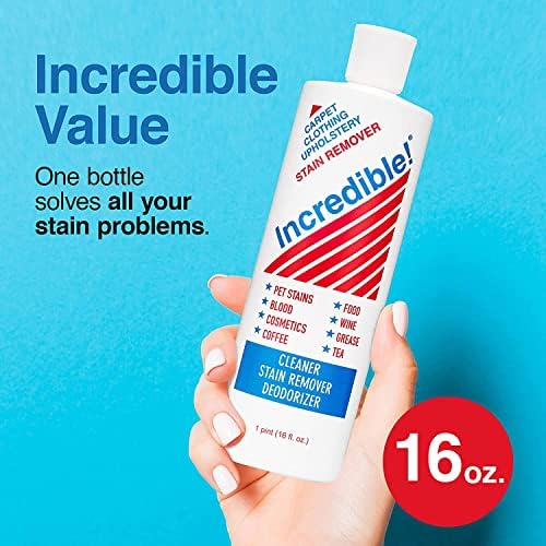 INCREDIBLE! Stain Remover | Instant Spot Remover for New & Old Stains | Cleaner, Stain Removal, Deodorizer - For Blood, Red Wine, Coffee