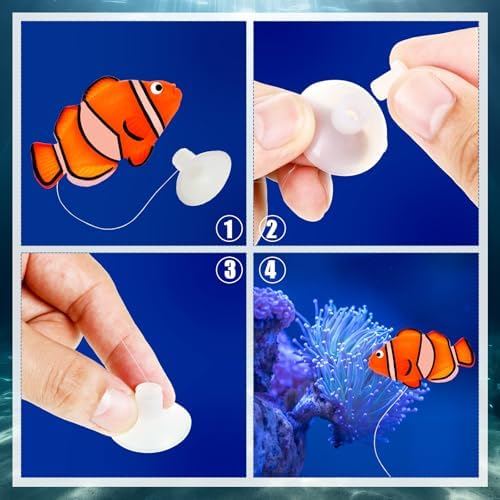 Weewooday 7 Pcs Artificial Fish Glowing Effect,Modern Color