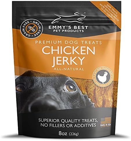 Chicken Jerky Dog Treats – Single-Ingredient 100% Real USA Chicken, 8 oz
