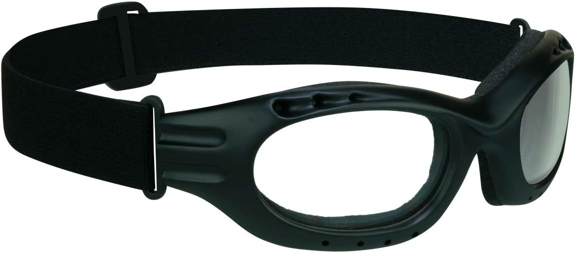 Bikershades Motorcycle Safety Riding Goggles Men Women. Polarized Lens, Smoke, Mirrored Blue or Orange, Clear Yellow Lenses