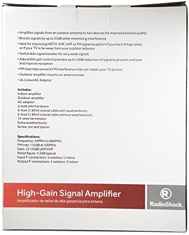 RadioShack Antenna-Mounted High-Gain Signal Amplifier