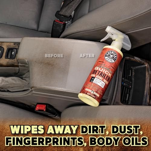 Chemical Guys, Leather Quick Detailer, Cleaner & Conditioner Spray, 16 oz | Quick spray cleans and conditions seats, furniture and apparel, safe on natural, synthetic and faux leather
