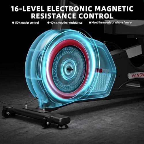VANSWE Recumbent Exercise Bike for Home Seniors with 450 LB Weight Capacity | Fit 5’1”-6’4”, Bluetooth App Connectivity