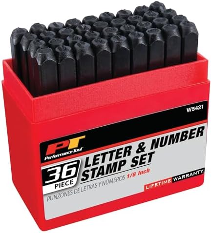 Performance Tool W758 5-Piece 8 in. Long Pin Punch Set | Carbon steel construction with hardened tips. Knurled handles for sure grip. Reaches deeply set pins