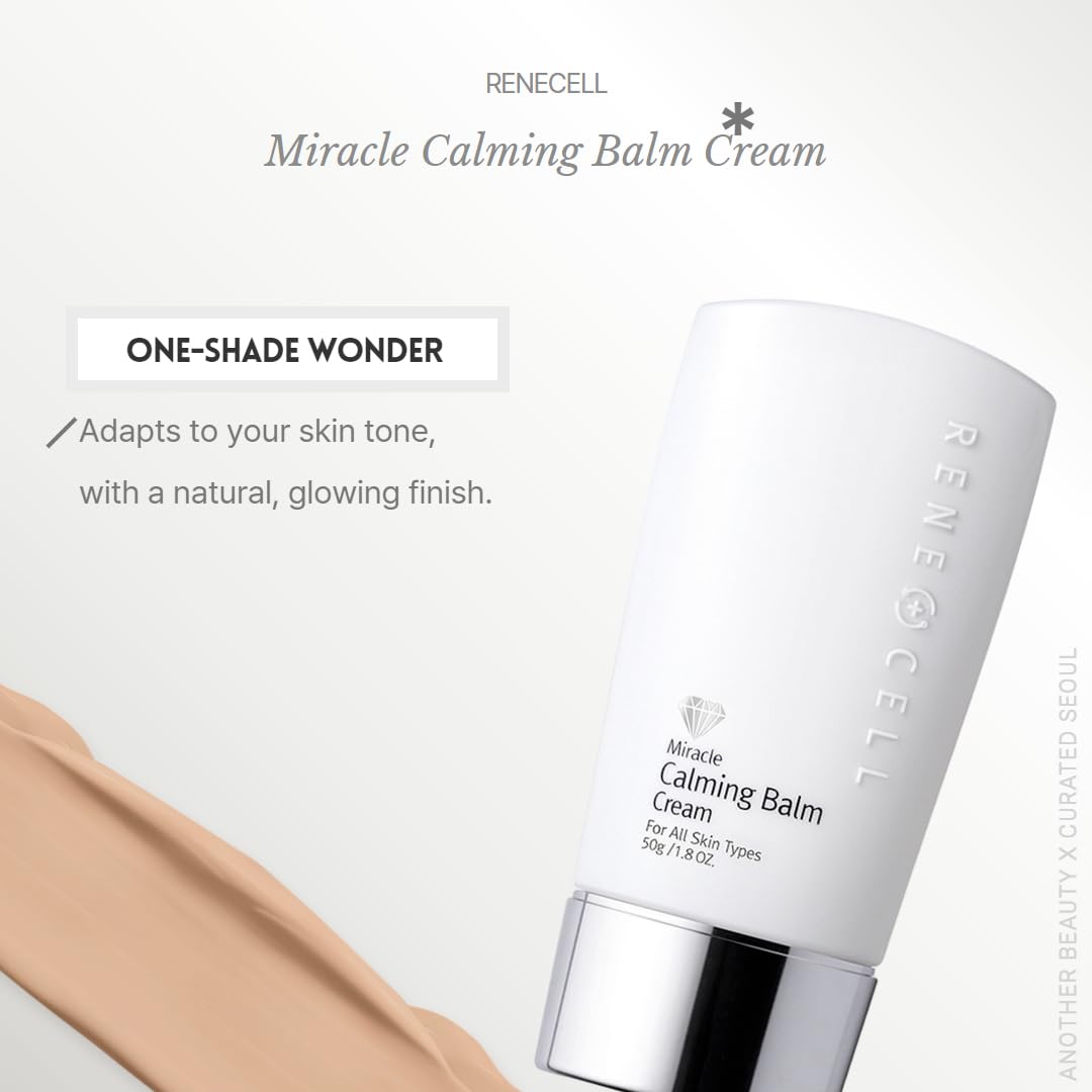 [Rene Cell Miracle Calming Balm CB Cream, Tinted Moisturizer for All Skin Types (50g / 1.8oz)