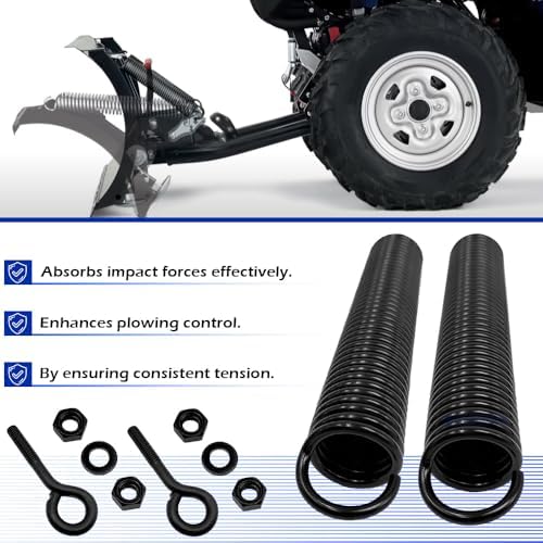 10.82" WARN 71494 Powersports ATV Heavy Duty Snow Plow Trip Spring, Black Compatible with WARN Plow Blades