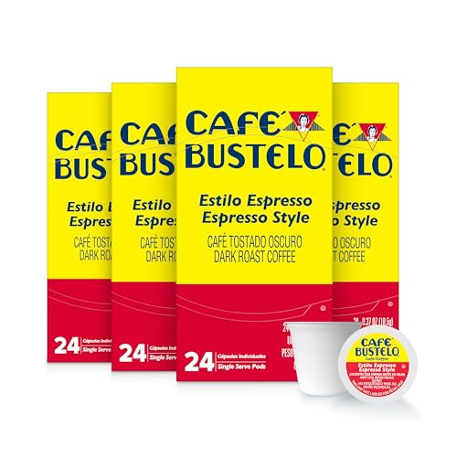 Café Bustelo Espresso Style Dark Roast, Single Serve Coffee Pods, 12 Count (Pack of 6)