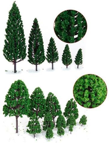 36pcs Mixed Model Trees, 1.5-6 inch(4-16 cm), Diorama Supplies, Model Grass, Miniature Trees for Projects with No Bases