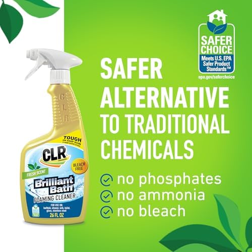 CLR Brilliant Foaming Action Bathroom Cleaner Spray 26 oz. Bottle 2 Pack