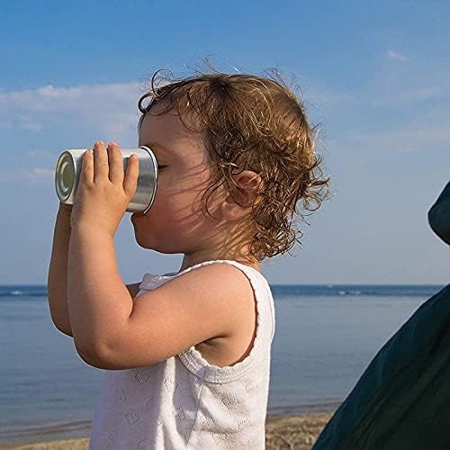 6 Pack 8 oz Stainless Steel Kids Cups, Children's Pint Cups, Stackable Metal Cups, Shatterproof Drinking Glasses