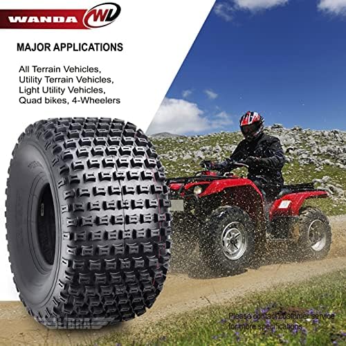 WANDA 2 New ATV Tires 22X11-8 4PR P322 Dimple Knobby - 10026
