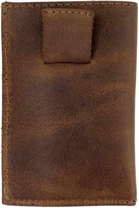 Hide & Drink, Soft Leather Wallet & Card Sleeve, Handmade Includes 101 Year Warranty (Bourbon Brown)