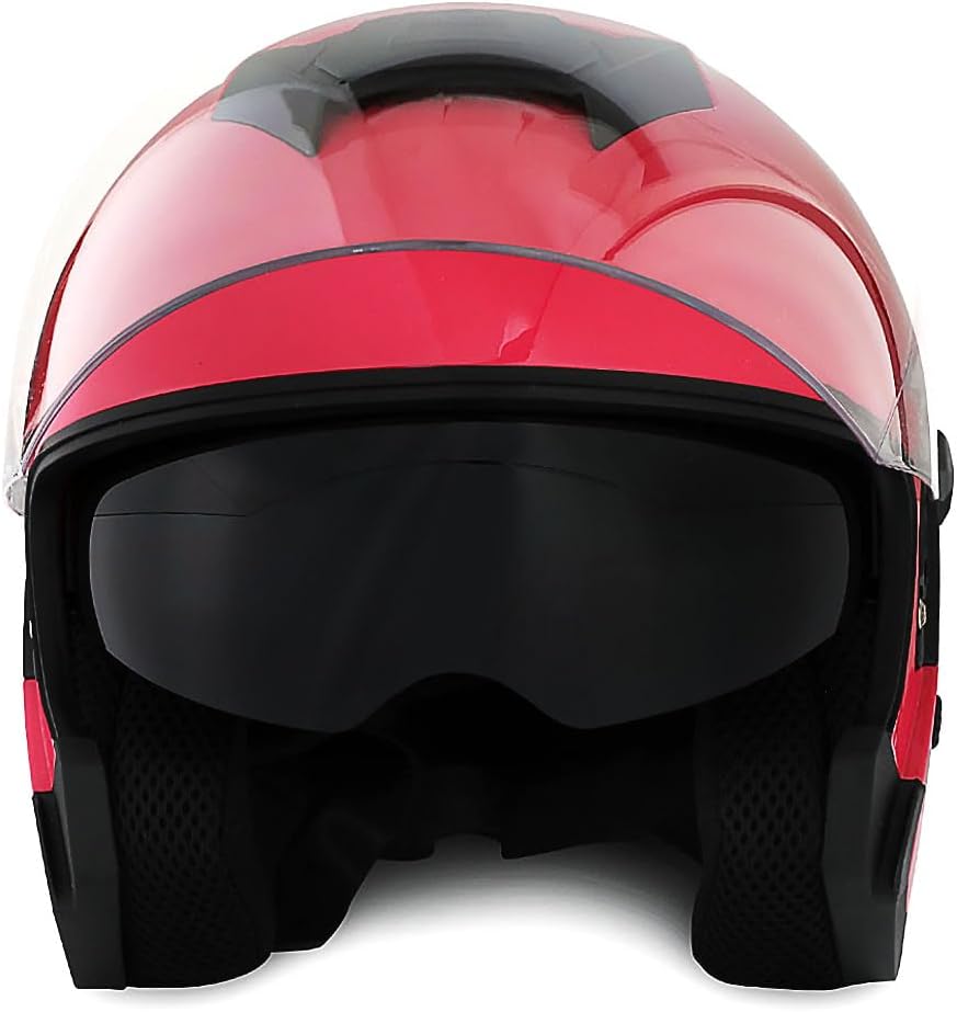 1Storm Motorcycle Open Face Helmet Scooter Classical Knight Bike Dual Lens/Sun Visor: HJK526