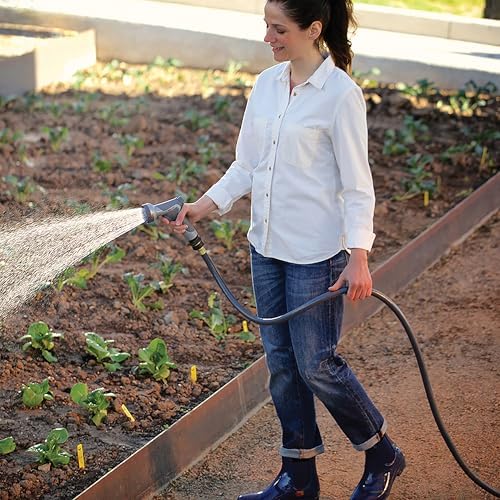 Gilmour Flexogen 5/8 in x 50 ft Garden Hose, Heavy Duty Water Hose, Flexible and Kink Resistant Outdoor Hose, Gray | 8-layer heavy duty build