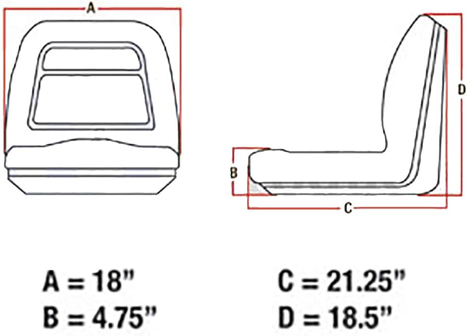 Gray Vinyl Seat Fits Toro Time Cutter Zero Turn Mower