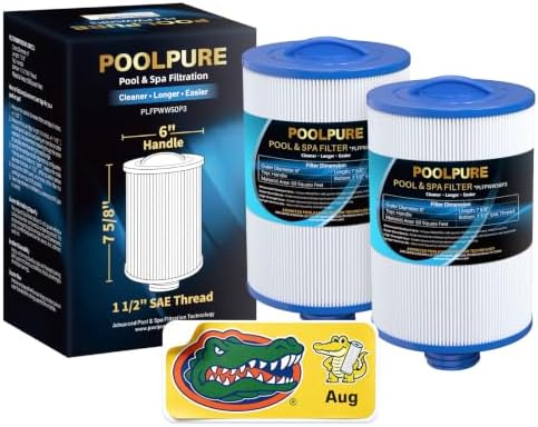 POOLPURE PWW50P3 Spa Filter Replaces Unicel 6CH-940, 25252, Filbur FC-0359