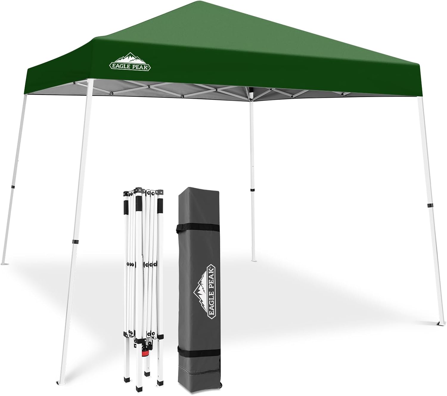 EAGLE PEAK 10x10 Slant Leg Pop Up Canopy Tent, Blue