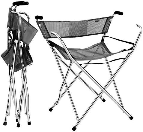 Freshore® Walking Stick Folding Cane Seat for Women/Men with Heavy Duty - Walker Chair Bench Camping Travel Stool 2 Handle with 4 Legs (for Standard Figure)