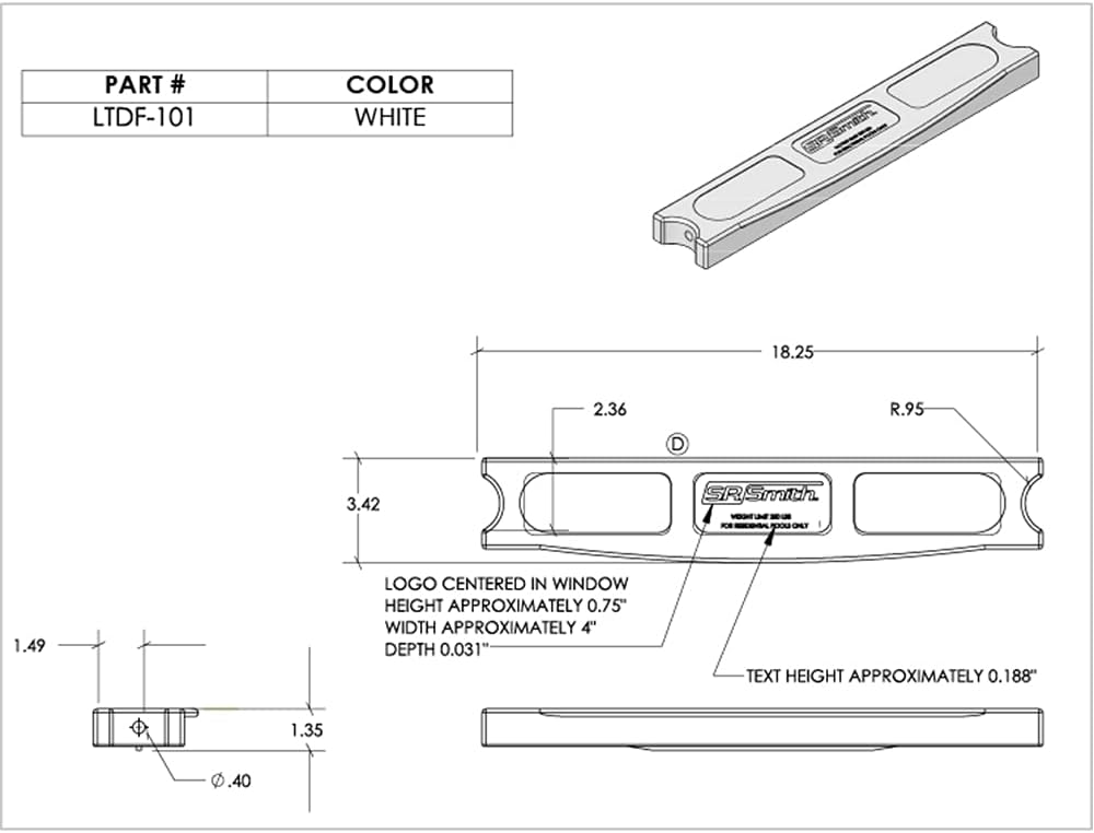 S.R.Smith, LTDF-101, Econoline Swimming Pool Ladder Tread