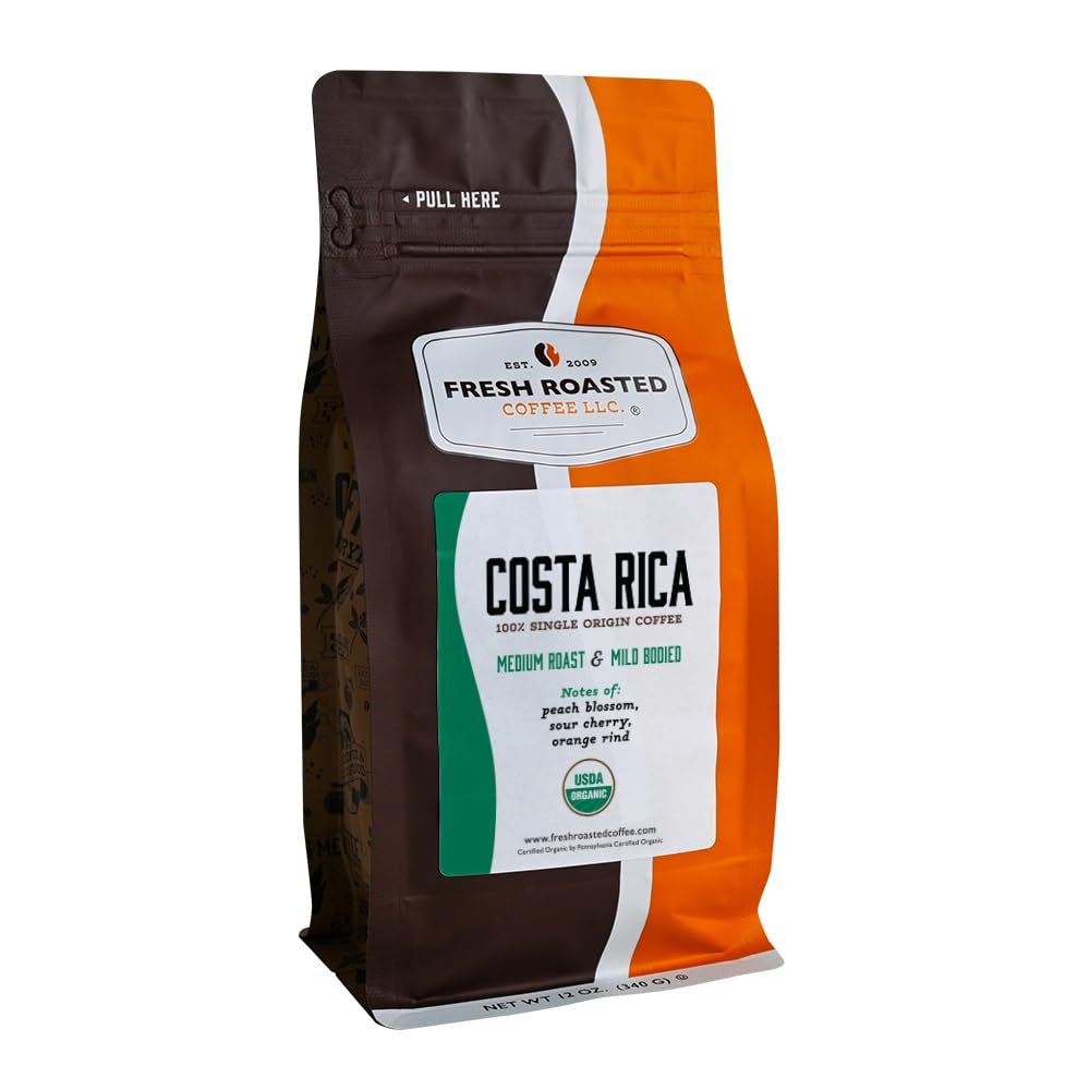 Fresh Roasted Coffee, Dark Brazil Whole Bean Coffee, Med-Dark Roast, Kosher, 5 lb (80 oz)