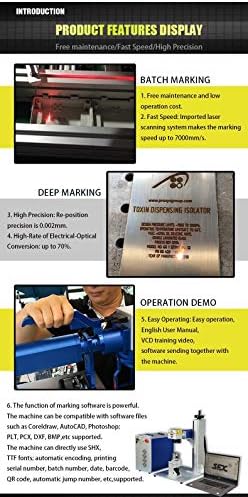 US Stock 60W Fiber Laser Engarver Machine MOPA JPT M7 Fiber Laser Marking Engraveing Machine with 175×175mm lens and 80mm Rotary Chuck Mopa Marker