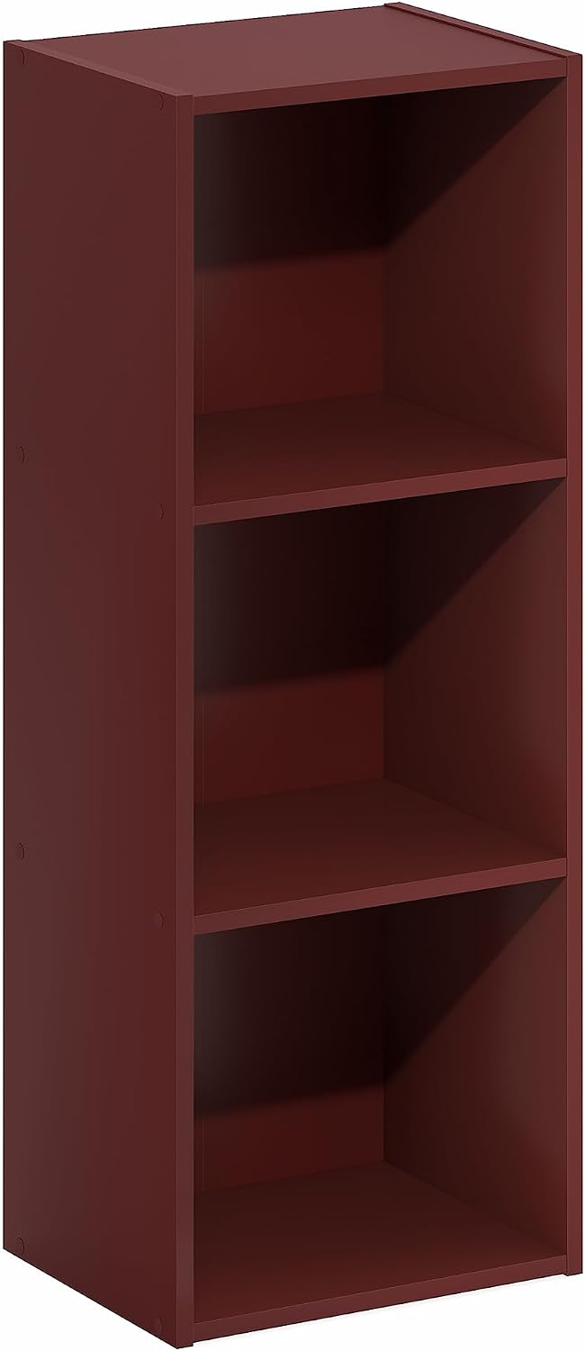 Furinno PASIR Book Shelf, 5-Tier Modern Bookshelf, Open Shelves Bookcase, 9 x 12 x 52, for Living Room, Bedroom, Home Office, Plain White