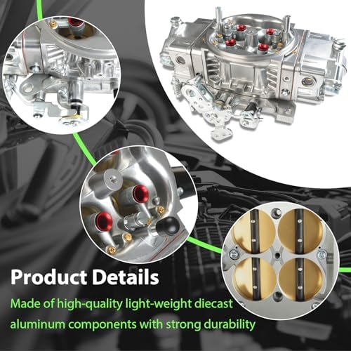 BR-67199 Carburetor for Holley 650 Cfm Race Series Mechanical Secondary Carburetor 4 Barrel 4150 Square Bore No Choke Dual Inlet
